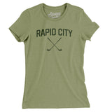Rapid City Golf Women's T-Shirt-Light Olive-Allegiant Goods Co. Vintage Sports Apparel