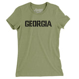 Georgia Military Stencil Women's T-Shirt-Allegiant Goods Co. Vintage Sports Apparel