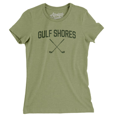 Gulf Shores Golf Women's T-Shirt-Light Olive-Allegiant Goods Co. Vintage Sports Apparel