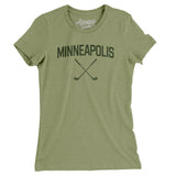 Minneapolis Golf Women's T-Shirt-Light Olive-Allegiant Goods Co. Vintage Sports Apparel
