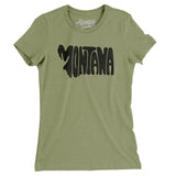 Montana State Shape Text Women's T-Shirt-Allegiant Goods Co. Vintage Sports Apparel