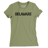 Delaware Military Stencil Women's T-Shirt-Allegiant Goods Co. Vintage Sports Apparel