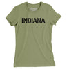 Indiana Military Stencil Women's T-Shirt-Light Olive-Allegiant Goods Co. Vintage Sports Apparel