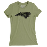 North Carolina State Shape Text Women's T-Shirt-Allegiant Goods Co. Vintage Sports Apparel