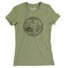 Nebraska State Quarter Women's T-Shirt-Light Olive-Allegiant Goods Co. Vintage Sports Apparel