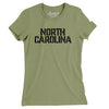 North Carolina Military Stencil Women's T-Shirt-Light Olive-Allegiant Goods Co. Vintage Sports Apparel