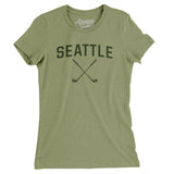 Seattle Golf Women's T-Shirt-Light Olive-Allegiant Goods Co. Vintage Sports Apparel