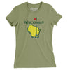 Wisconsin Golf Women's T-Shirt-Light Olive-Allegiant Goods Co. Vintage Sports Apparel