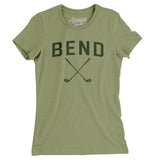 Bend Golf Women's T-Shirt-Light Olive-Allegiant Goods Co. Vintage Sports Apparel