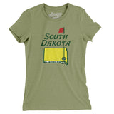 South Dakota Golf Women's T-Shirt-Light Olive-Allegiant Goods Co. Vintage Sports Apparel