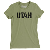 Utah Military Stencil Women's T-Shirt-Allegiant Goods Co. Vintage Sports Apparel