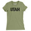 Utah Military Stencil Women's T-Shirt-Light Olive-Allegiant Goods Co. Vintage Sports Apparel