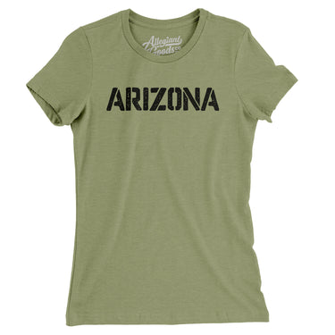 Arizona Military Stencil Women's T-Shirt-Allegiant Goods Co. Vintage Sports Apparel