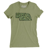 Nebraska Golf Course Women's T-Shirt-Light Olive-Allegiant Goods Co. Vintage Sports Apparel