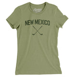 New Mexico Golf Women's T-Shirt-Light Olive-Allegiant Goods Co. Vintage Sports Apparel