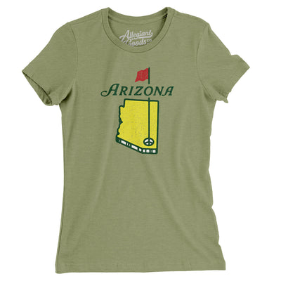 Arizona Golf Women's T-Shirt-Light Olive-Allegiant Goods Co. Vintage Sports Apparel