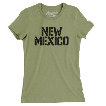 New Mexico Military Stencil Women's T-Shirt-Allegiant Goods Co. Vintage Sports Apparel