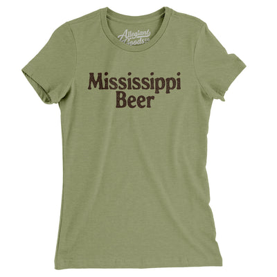 Mississippi Beer Women's T-Shirt-Light Olive-Allegiant Goods Co. Vintage Sports Apparel