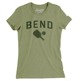 Bend Pickleball Women's T-Shirt-Light Olive-Allegiant Goods Co. Vintage Sports Apparel