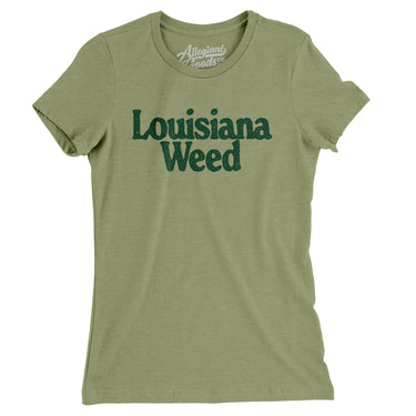 Louisiana Weed Women's T-Shirt-Light Olive-Allegiant Goods Co. Vintage Sports Apparel