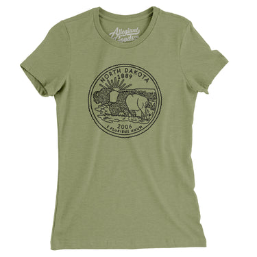 North Dakota State Quarter Women's T-Shirt-Allegiant Goods Co. Vintage Sports Apparel