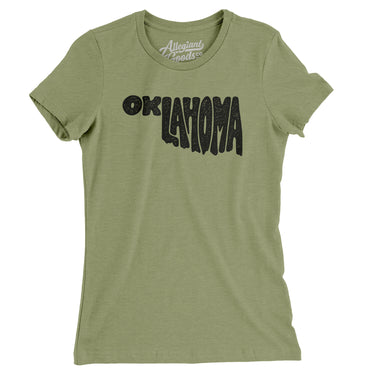 Oklahoma State Shape Text Women's T-Shirt-Allegiant Goods Co. Vintage Sports Apparel