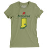 Indiana Golf Women's T-Shirt-Light Olive-Allegiant Goods Co. Vintage Sports Apparel