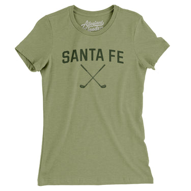 Santa Fe Golf Women's T-Shirt-Light Olive-Allegiant Goods Co. Vintage Sports Apparel