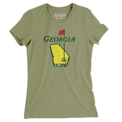 Georgia Golf Women's T-Shirt-Light Olive-Allegiant Goods Co. Vintage Sports Apparel