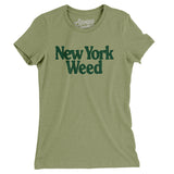 New York Weed Women's T-Shirt-Light Olive-Allegiant Goods Co. Vintage Sports Apparel