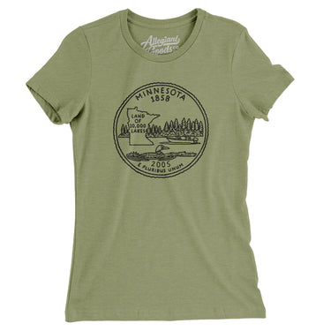 Minnesota State Quarter Women's T-Shirt-Allegiant Goods Co. Vintage Sports Apparel
