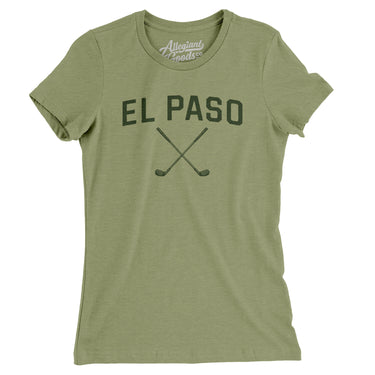 El Paso Golf Women's T-Shirt-Light Olive-Allegiant Goods Co. Vintage Sports Apparel
