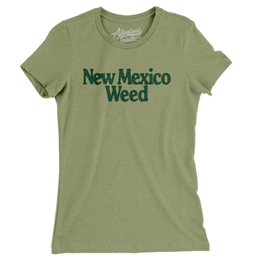 New Mexico Weed Women's T-Shirt-Light Olive-Allegiant Goods Co. Vintage Sports Apparel