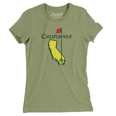 California Golf Women's T-Shirt-Light Olive-Allegiant Goods Co. Vintage Sports Apparel