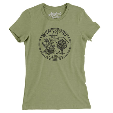 South Carolina State Quarter Women's T-Shirt-Allegiant Goods Co. Vintage Sports Apparel