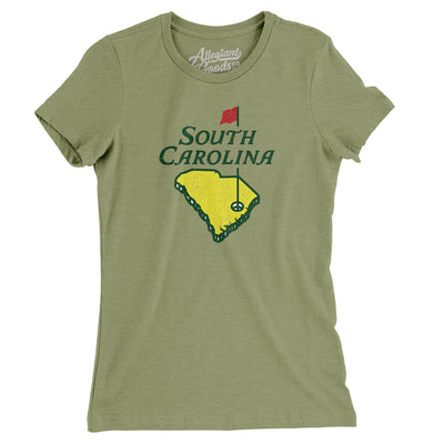 South Carolina Golf Women's T-Shirt-Light Olive-Allegiant Goods Co. Vintage Sports Apparel