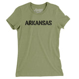Arkansas Military Stencil Women's T-Shirt-Allegiant Goods Co. Vintage Sports Apparel