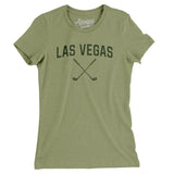 Las Vegas Golf Women's T-Shirt-Light Olive-Allegiant Goods Co. Vintage Sports Apparel