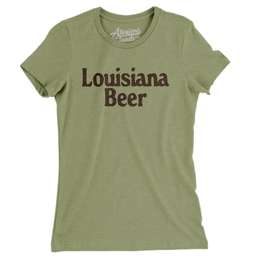 Louisiana Beer Women's T-Shirt-Light Olive-Allegiant Goods Co. Vintage Sports Apparel