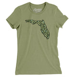 Florida Golf Course Women's T-Shirt-Light Olive-Allegiant Goods Co. Vintage Sports Apparel