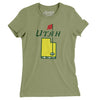 Utah Golf Women's T-Shirt-Light Olive-Allegiant Goods Co. Vintage Sports Apparel