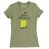 New Mexico Golf Women's T-Shirt-Light Olive-Allegiant Goods Co. Vintage Sports Apparel