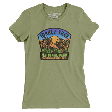 Joshua Tree National Park Badge Women's T-Shirt-Light Olive-Allegiant Goods Co. Vintage Sports Apparel
