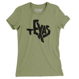Texas State Shape Text Women's T-Shirt-Allegiant Goods Co. Vintage Sports Apparel