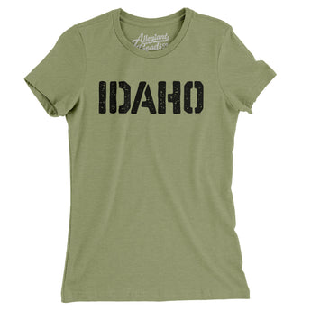 Idaho Military Stencil Women's T-Shirt-Allegiant Goods Co. Vintage Sports Apparel