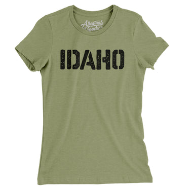 Idaho Military Stencil Women's T-Shirt-Allegiant Goods Co. Vintage Sports Apparel