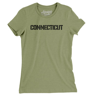 Connecticut Military Stencil Women's T-Shirt-Allegiant Goods Co. Vintage Sports Apparel