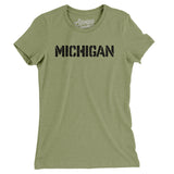 Michigan Military Stencil Women's T-Shirt-Allegiant Goods Co. Vintage Sports Apparel