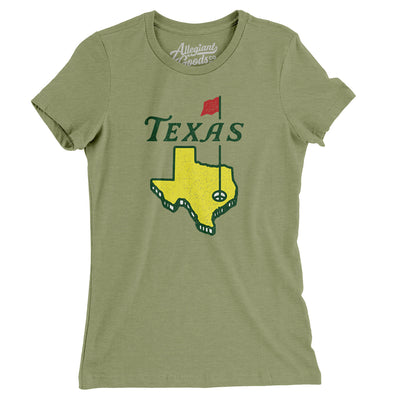 Texas Golf Women's T-Shirt-Light Olive-Allegiant Goods Co. Vintage Sports Apparel