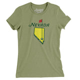 Nevada Golf Women's T-Shirt-Light Olive-Allegiant Goods Co. Vintage Sports Apparel